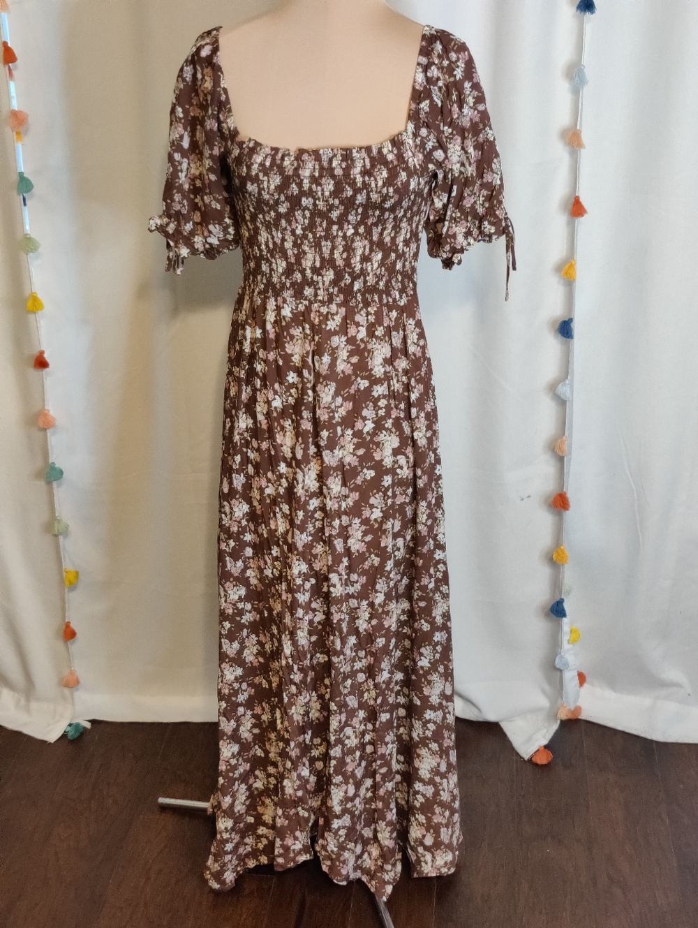 Auguste the label Gathered bust Frothy Floral Summer Maxi Dress festival farm 4